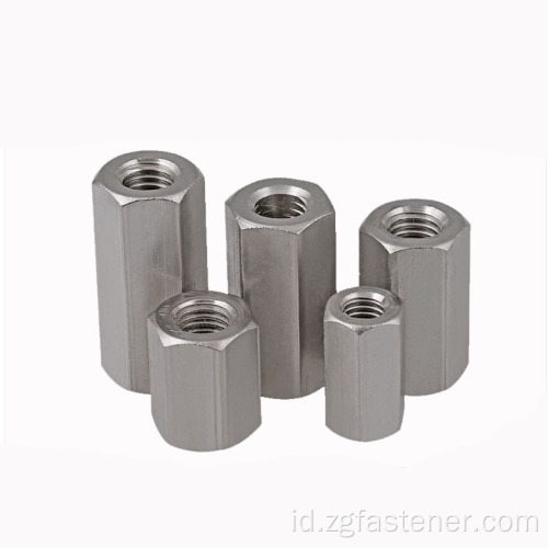 DIN6334 Stainless steel Kacang heksagonal panjang